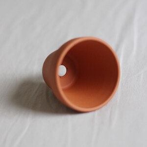 Mini Terracotta Pot for Baby Plants with drainage hole, indoor terracotta planter, Gift for Plantlover image 3