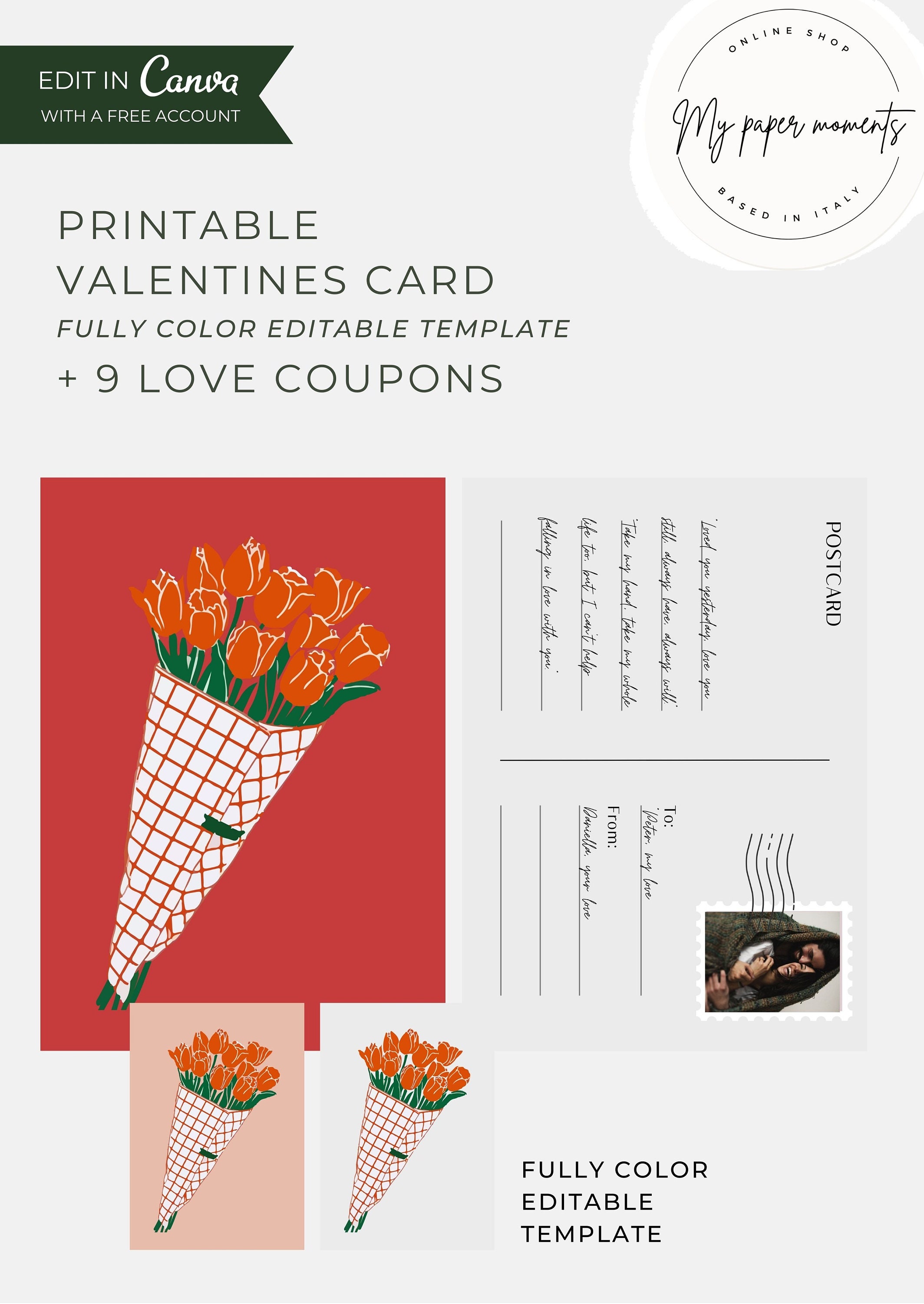 Valentine Card, Printable Valentine for Him, Printable Valentine for ...