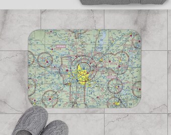 Pilot Bath Mat - Sectional or Airport Plate / Pilot Gifts