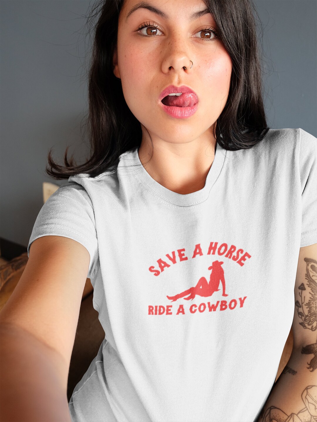 Save a Horse Shirt Ride a Cowboy Tshirt Ride Me Cowgirl Etsy