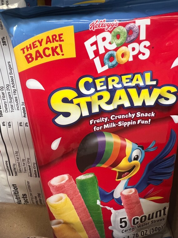 Unique Fruit Loops Cereal Straws Etsy