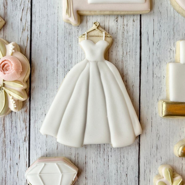 Wedding Dress on Hanger Cookie Cutter