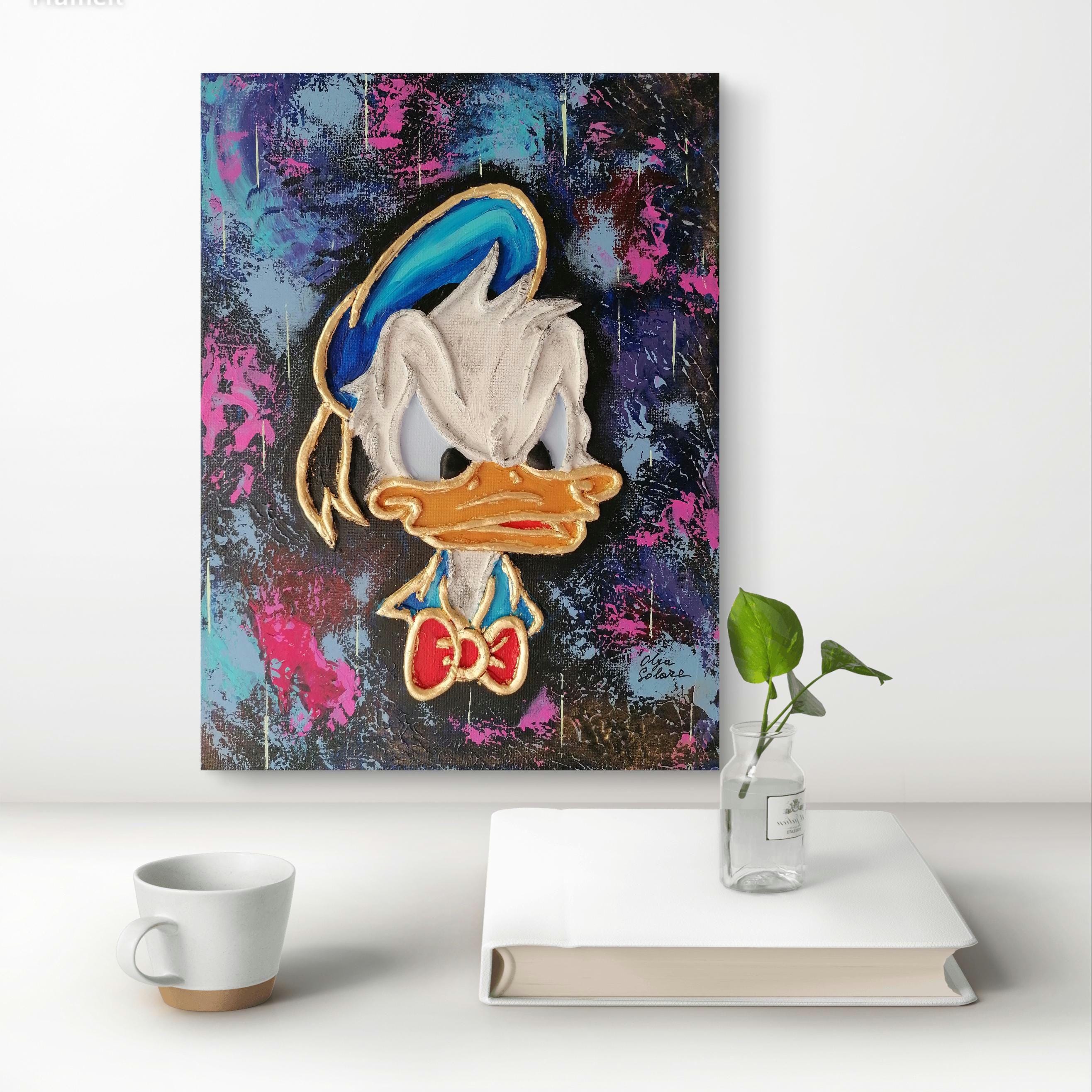 遊び心のあるドナルドダックのファンアート。ディズニー愛好家への