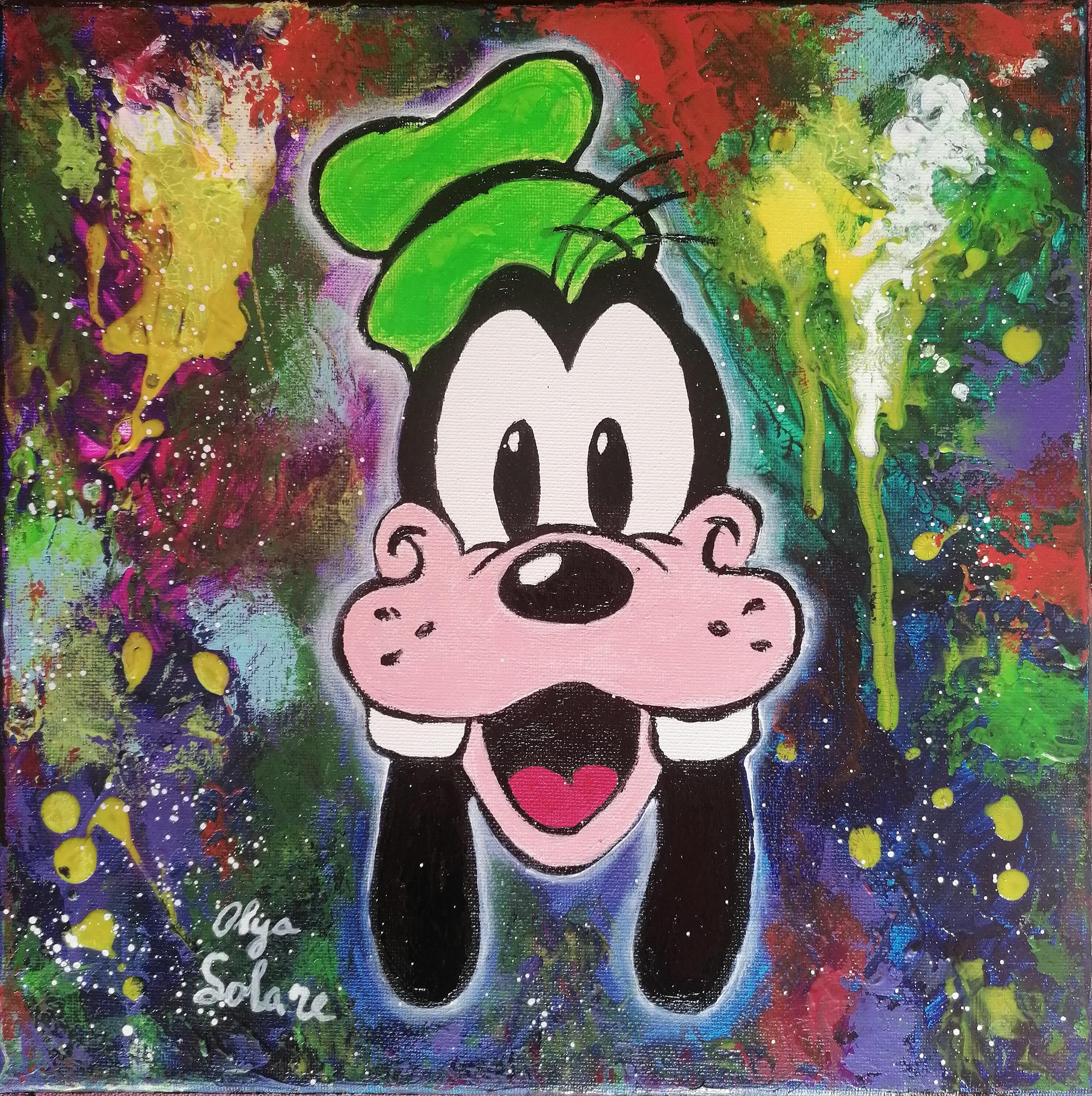 Guffy Pop Art Original Paiting Acrylic Paiting Fan Art Goofy
