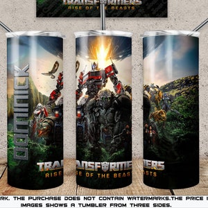 Transformers Rise of the Beasts Tumbler with Personalized Touch - Unique Gift for lovers of the Franchise