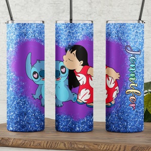 Stich Cup 40 Oz Personalized Lilo And Stitch Disney Stanley Cup Custom Name  Just A Girl Who Loves Stitch Flower Pattern 40Oz Tumbler With Handle And  Straw Lid Gift - Laughinks