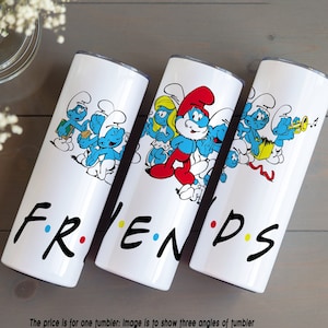 Whimsical Smurfs Inspired Personalized Tumbler - Custom Name Tumbler