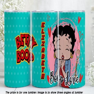 Betty Boop Inspired LOVE Tumbler - Customizable Drinkware for Betty Boop Lovers