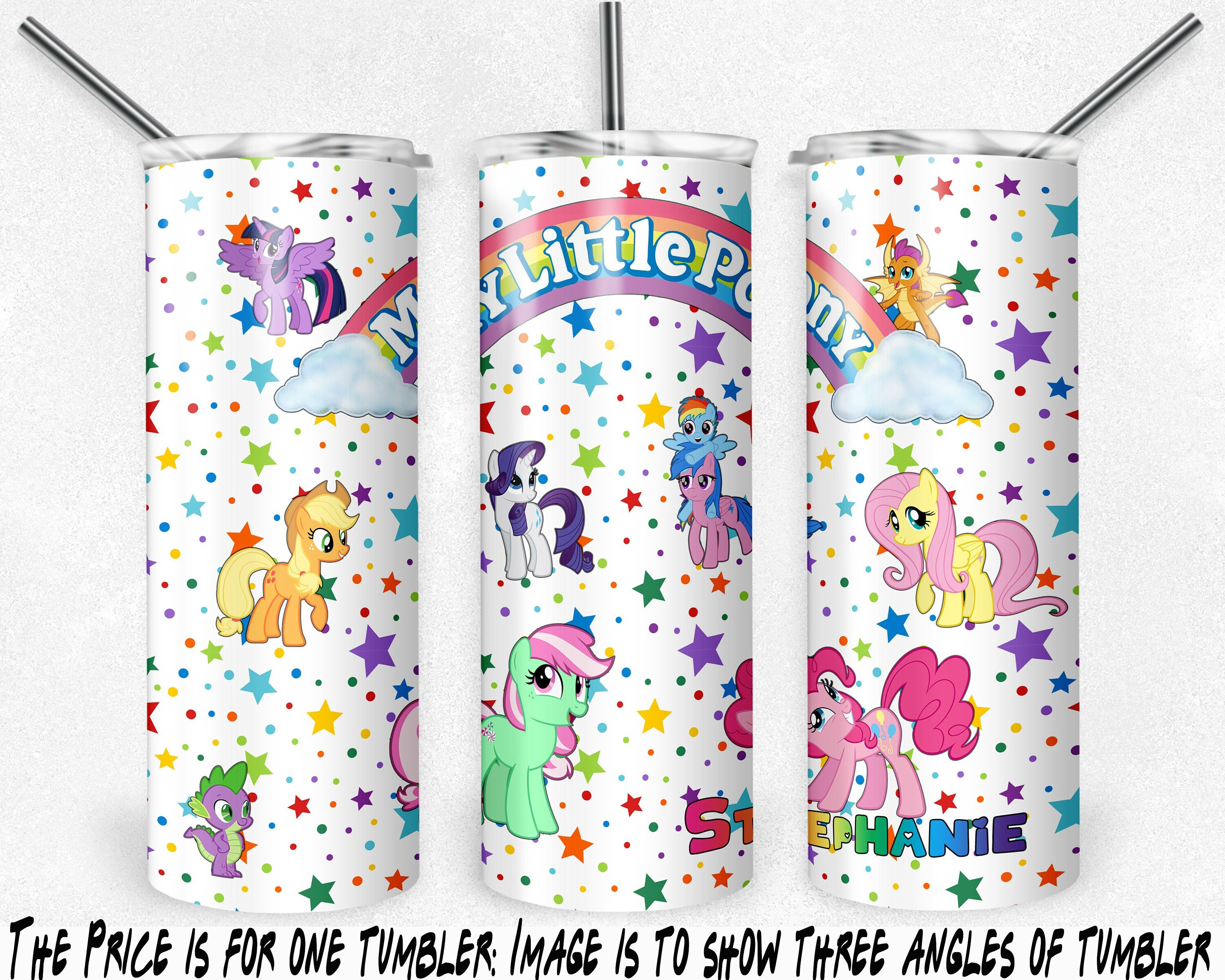 The new My Little Pony Tumbler | Sparkling Starry Background | Vintage Collector's Cup