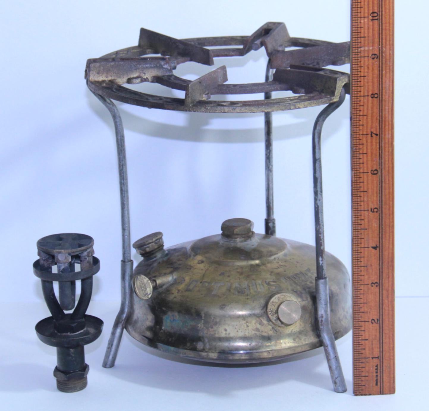 Vintage AB Optimus No.45 Brass Camp Cook Stove Stockholm Sweden 