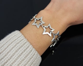 シルバースターブレスレット、スターチェーンブレスレット、スターリー