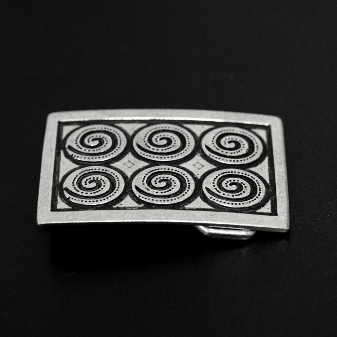 Buckle Chain belt Silver Color With Decorative Swirls Nicely Made Women Black Elastic Belt Paisley Double Silver Metal Buckle  main image 2