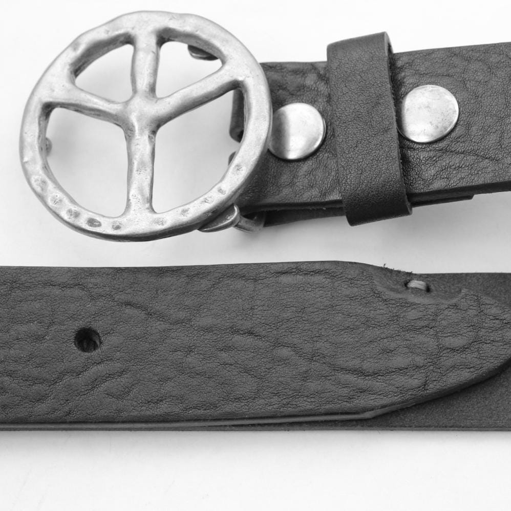 ピースサインベルトバックル、レザーベルトバックル、スナップベルト用