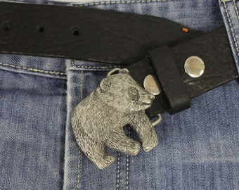 ユニセックスベルト用クマベルトバックル、動物バックル、デザイン