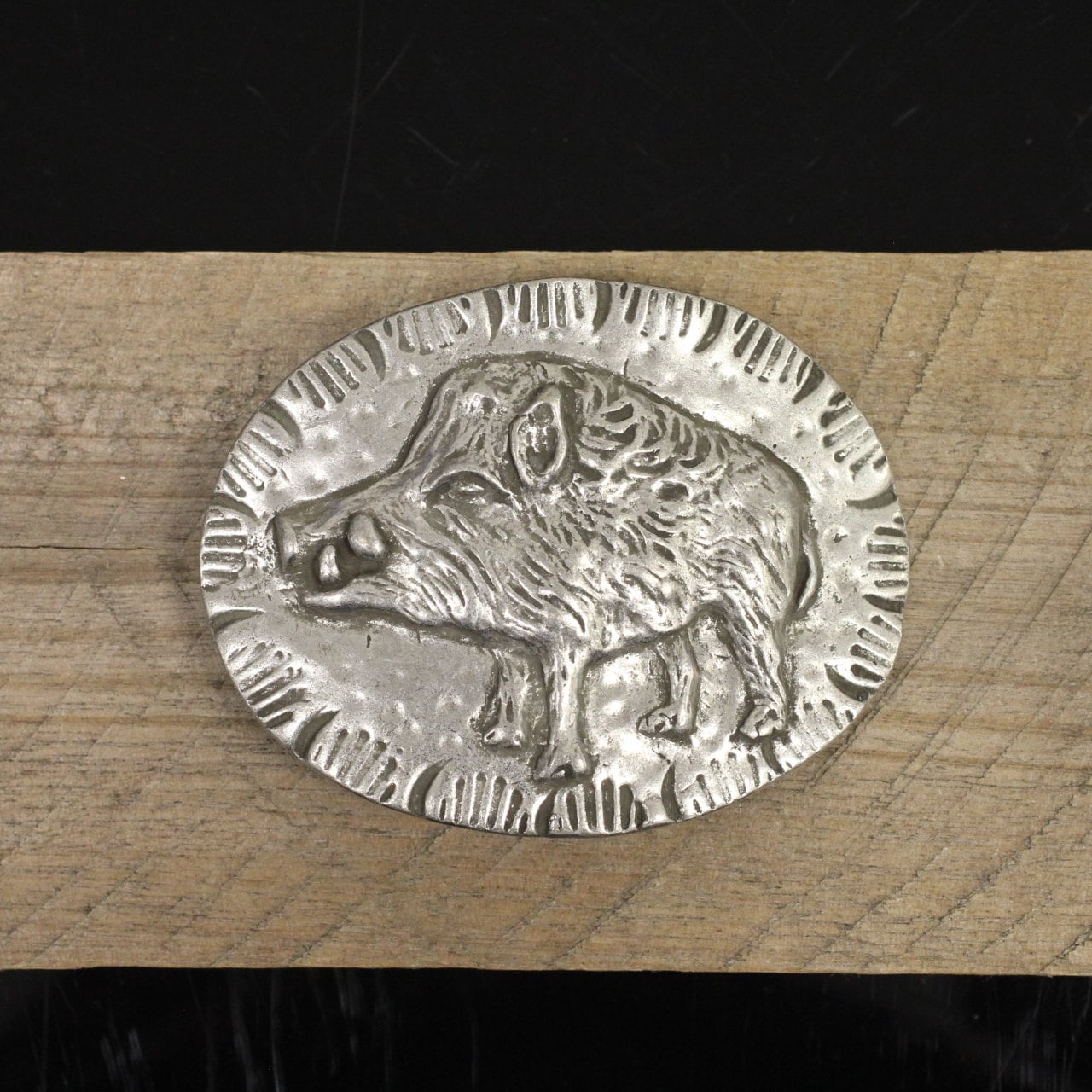 mpblures wild boar SR③ Wild Boar Buckle for Snap Belt, Pig Buckle Fastener, Leather Belt