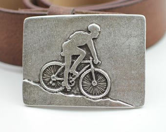 Cyclist Belt Buckle, Rider Belt Buckle, Bicycle Belt Buckle, Sports Belt Buckle, Casual Belt Buckle, Silver Belt Buckle, Belt Snap GS267as