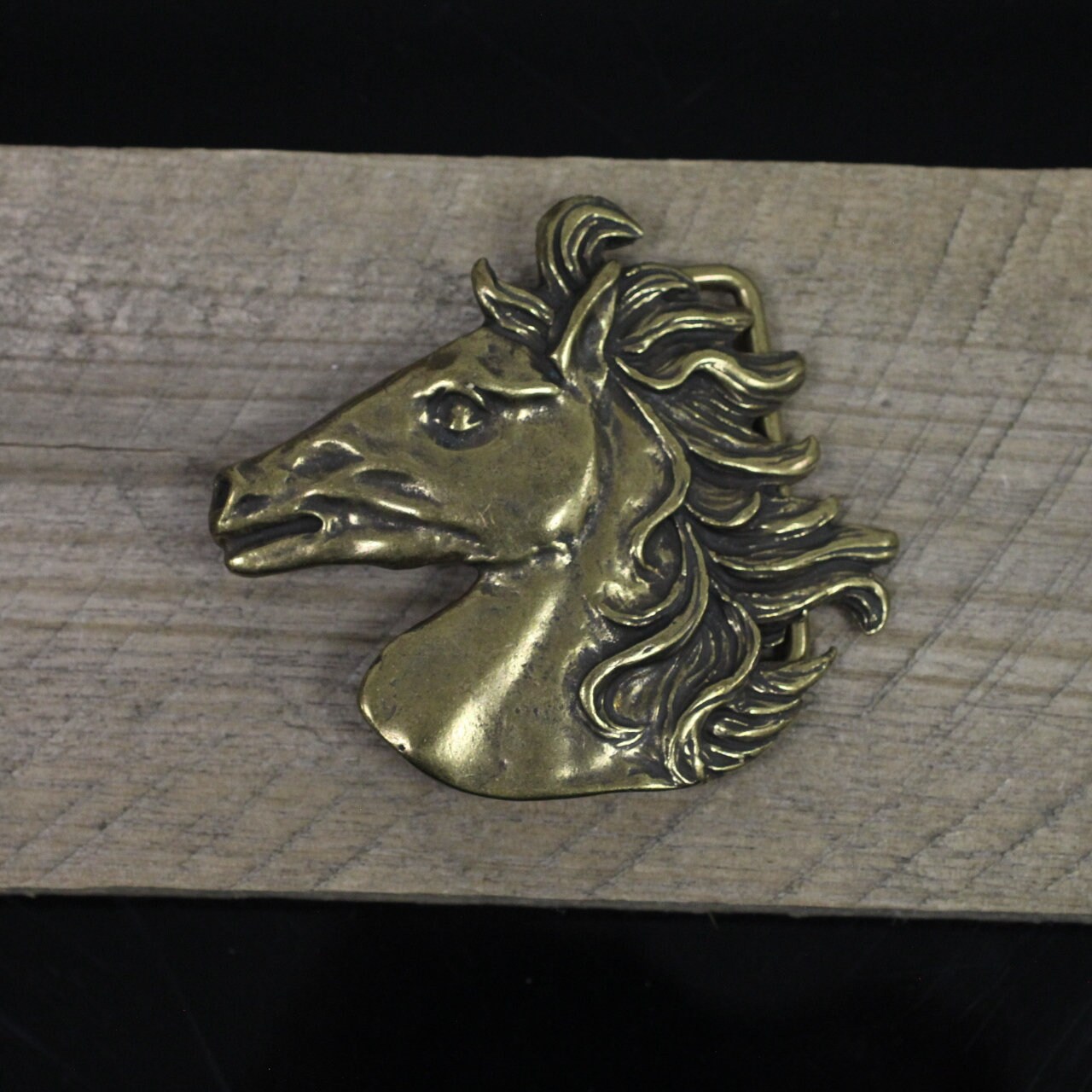 Fibbia Cintura Western In Metallo – Placcata Bronzo Con Testa Di Cervo, Stile Selvaggio - Foto 2