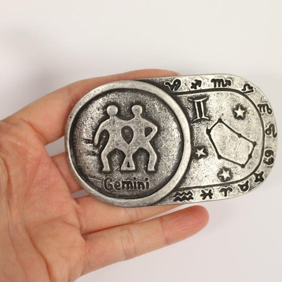 Gemini Belt Buckle Vintage zodiac Gemini Zodiac Sign Bottle Opener New Belt Buckle Birthday  main image 3