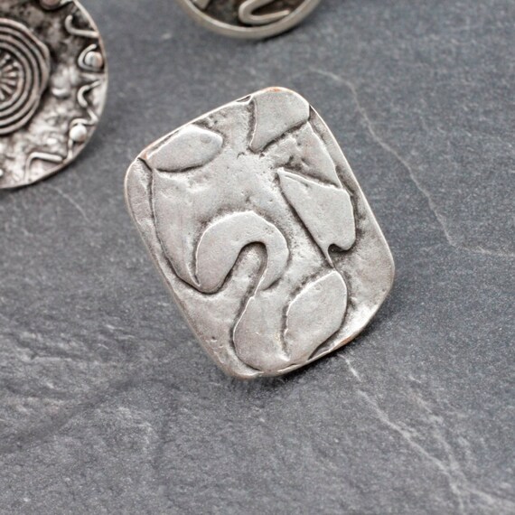 Rectangle Silver Ring, Big Ring, Design Ring, Sil… - image 5