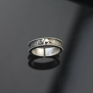 Schwarz Agate & Feder Silberring Für Damen-Sterling silber ring Für