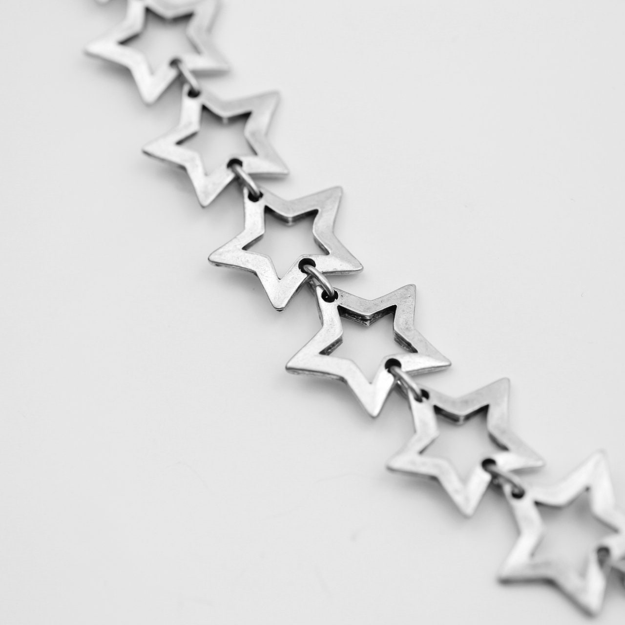Silver Star Bracelet, Star Chain Bracelet, Starry Bracelet
