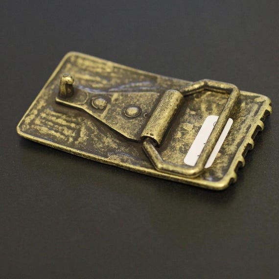 Fibbia Per Cintura Rettangolare Vintage In Metallo - Fibbia Da Uomo In Lega Zinco 7,8x4,9cm Stile Celtico - Foto 12