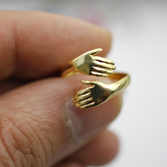 Hugging Ring, Gold Hug Ring, Stackable Ring, Hug Ring… Gem