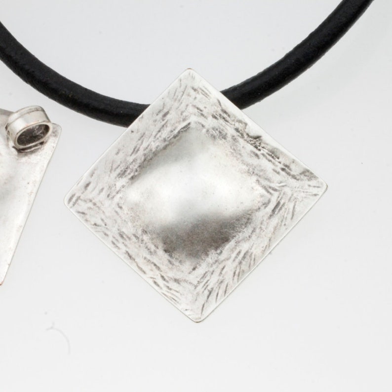 Silver Big Square Pendant, Geometric Pendant, Gothic Pendant Craft, Geometric Jewelry Supplies, Unisex Stylish Pendant, Pendant Gift, P173 image 4