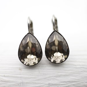 Pendientes de lágrima, pendientes de cristal Swarovski, pendientes con cierre de palanca, pendientes de pera Swarovski, pendientes con piedras preciosas, pendientes para mujer, F36-1