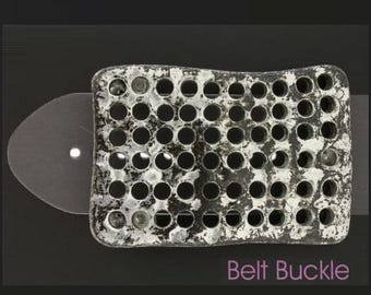 Rectangle belt buckle, Antique silver belt buckle, Metal belt buckle, Hollowed belt buckle, Leather belt buckle, Gothic belt buckle GS5392