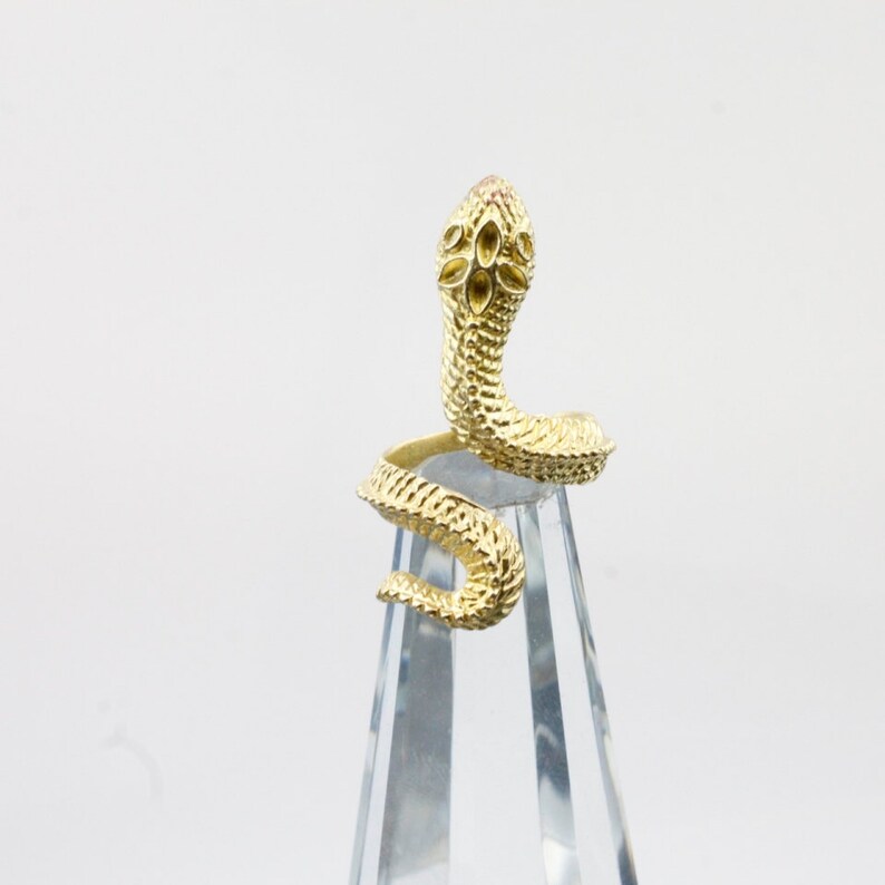 Ringer R355 Brass Snake Ring, Wrap Ring, Serpent Ring, Reptile Ring, Animal Jewelry ...