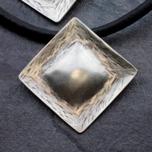 Silver Big Square Pendant, Geometric Pendant, Gothic Pendant Craft, Geometric Jewelry Supplies, Unisex Stylish Pendant, Pendant Gift, P173 image 5