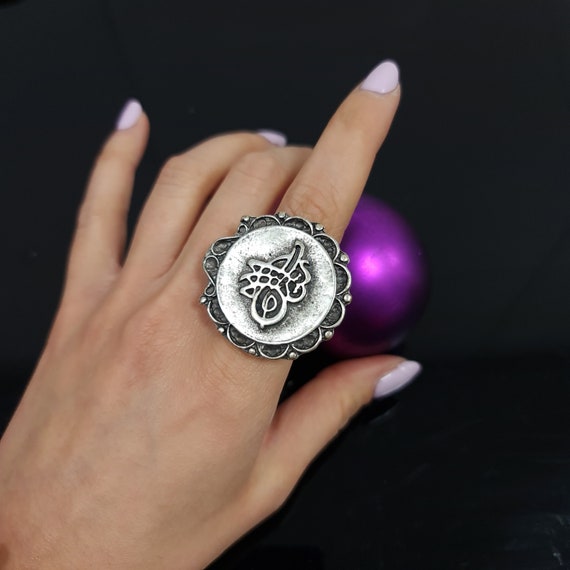 Bague Empire ottoman Bague de declaration Bague turque Bague reglable Bague en argent historique Bague ancienne Cadeau de Noel Cadeau pour maman R159 Etsy France