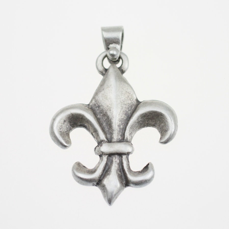 FLEUR DE LIS Sterling Silver Charm Pendant Vintage | eBay