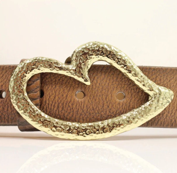 Gold heart buckle belt best sale
