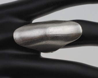 Anillo largo de plata, elegante, bohemio, moderno, ajustable, grande, regalo de Navidad, R70