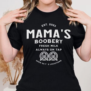 Camicia per l&#39;allattamento al seno, 2023, T-shirt Boobery, Regalo per la doccia per la nuova mamma, Latte di mamma, T-shirt per allattamento, Divertente camicia per l&#39;allattamento al seno, Birrificio per l&#39;allattamento al seno