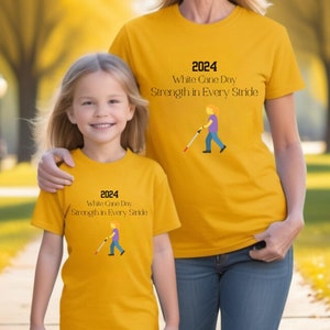 White Cane Day T-Shirt: Visually Impaired Awareness Tee