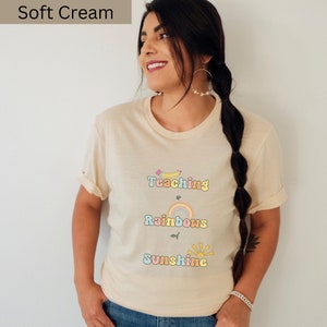 Rainbows & Sunshine Teacher T-Shirt: Back to School Team Tee