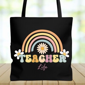 Teacher Life Teacher Tote Bag, Back to School Bag, Teacher bag, Teacher Appreciation Gift Bag, School Tote Bag for Teachers, Fun Teacher Bag
