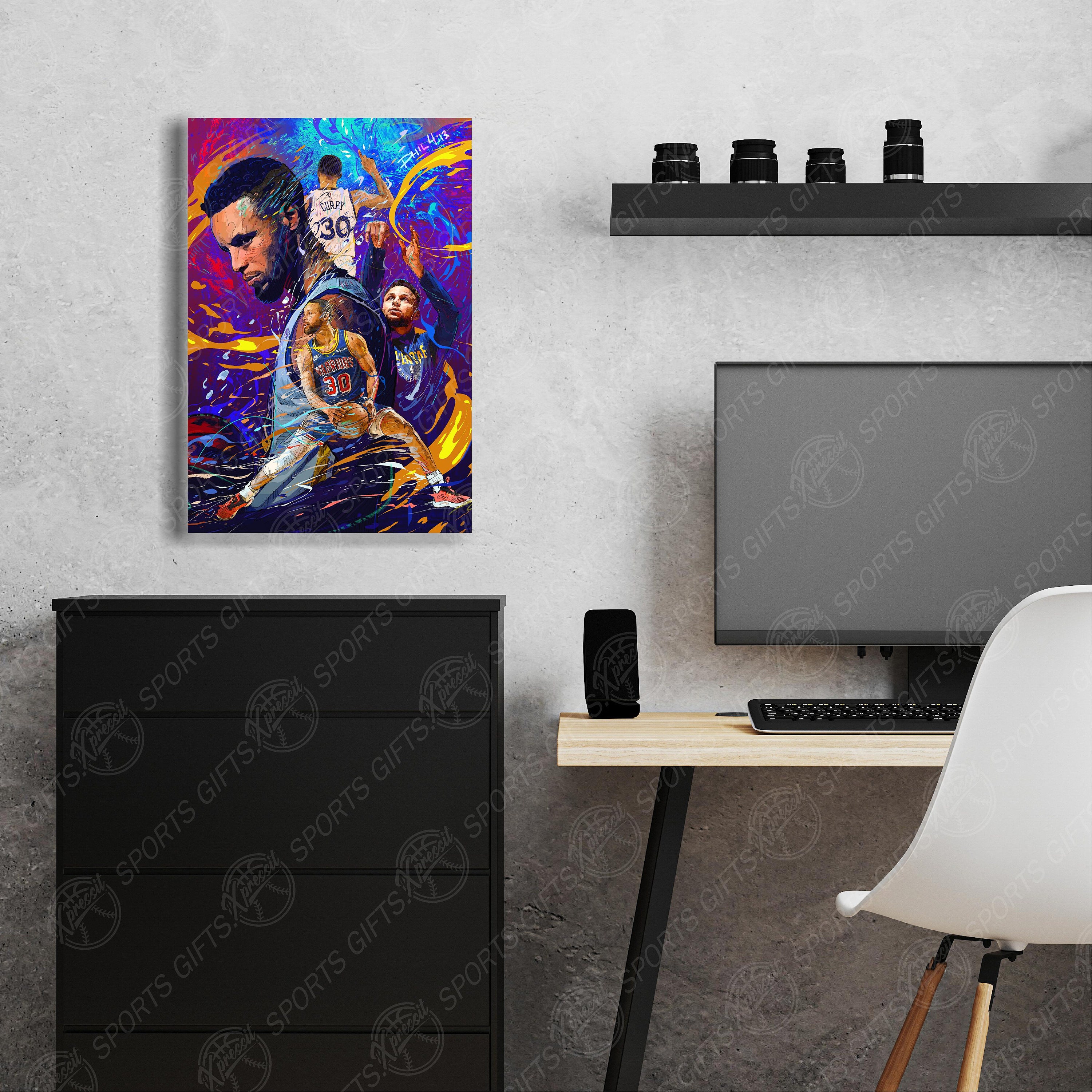SGYM Stephen Curry 'Don't Mean A Thing' Illustration' Illustration Canvas  Art Poster and Wall Art Picture Print Modern Family Bedroom Decor Posters  28×42inch(70×105cm) : : Home