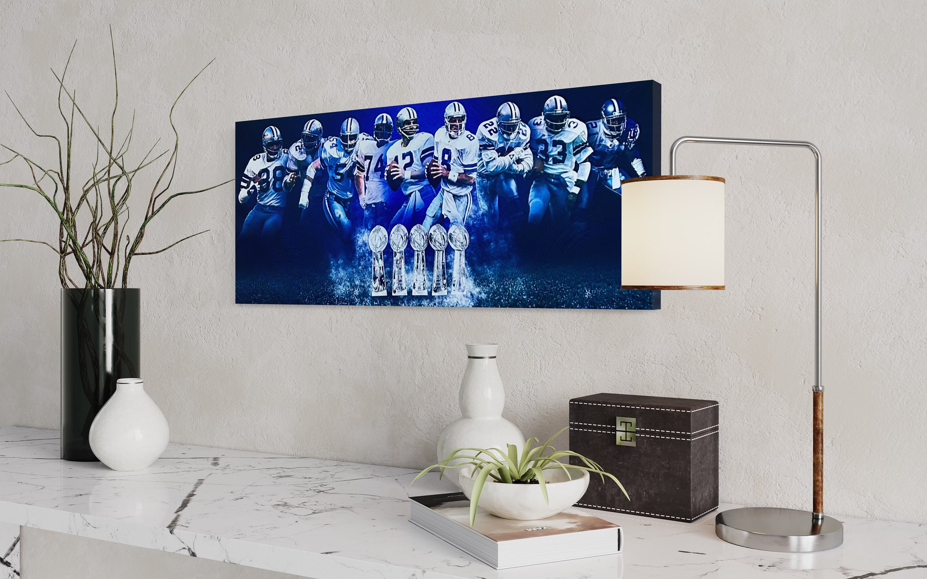 Dallas Cowboys Championships Sports Wall Art Canvas Man Cave Gift - Etsy