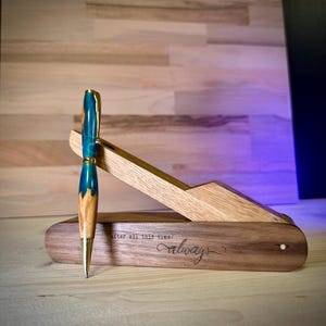 penna con scatola in legno di rovere e noce - Harry potter Expecto Patronum - After all this time -  idea regalo
