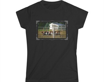 Goat Pasture Photo T-Shirt: Nebraska Farm Girl Tee