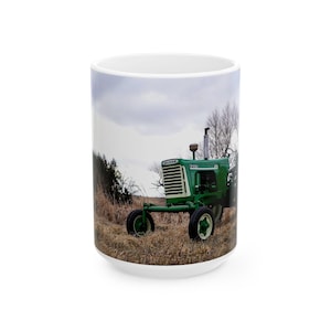 Vintage Oliver 770 Tractor coffee mug 15oz Picture of Oliver tractor gift idea for dad cool old tractor pictures