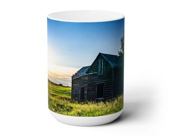 Old Farmhouse at Sunset Coffee Mug Beautiful gift for anyone Christmas gift for mom