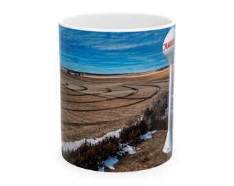 Plainview Nebraska Water Tower Coffee Mug: Rural Midwest Art