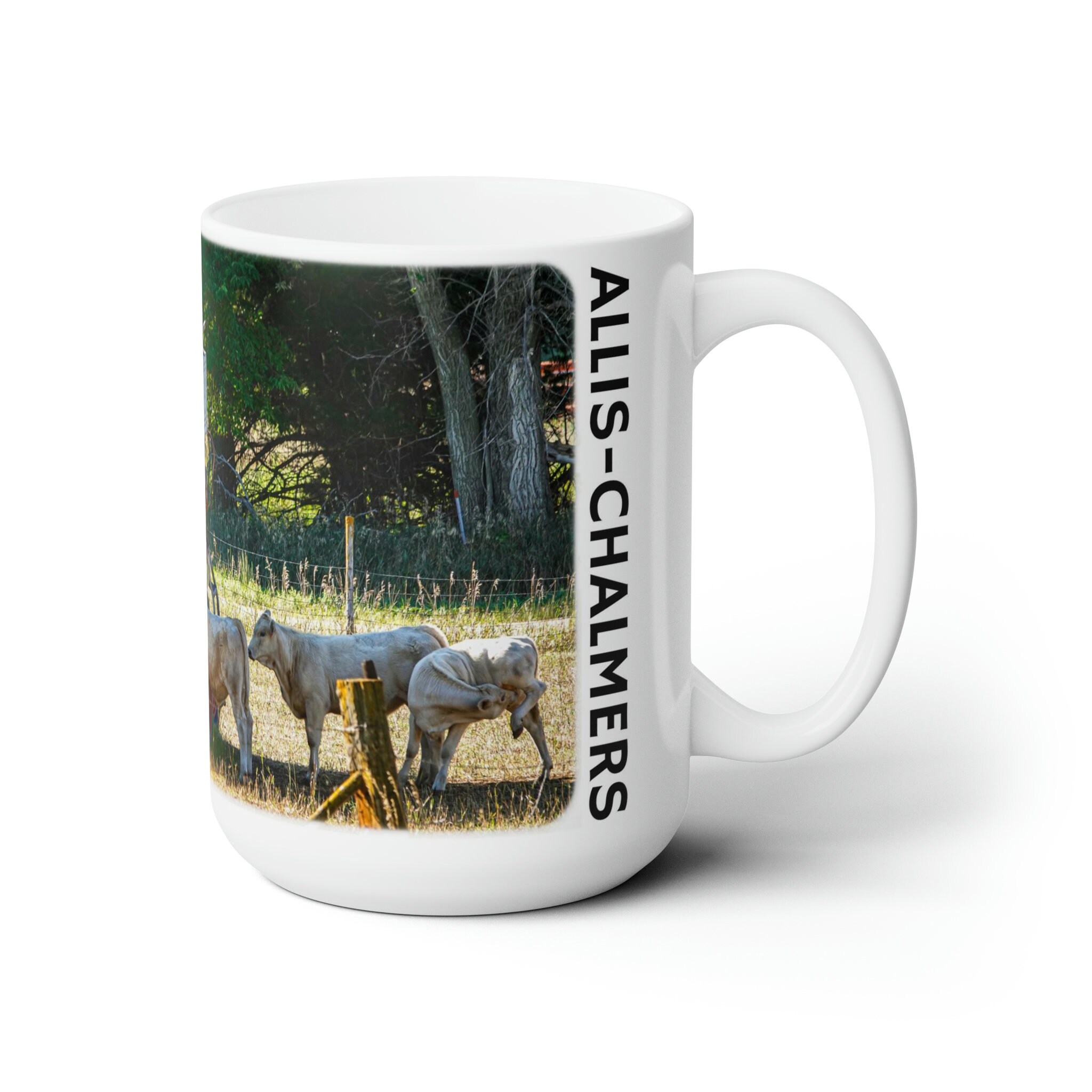 Allis Chalmers Coffee Cup Farmhouse Tractor Mug with Cows