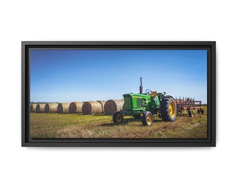 John Deere Tractor art Farmhouse Canvas prints for Dad