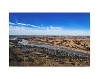 River Valley Canvas Wall Art Niobrara River Nebraska Landscape photography